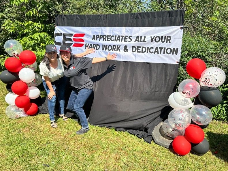 CES employees celebrating Canada Day